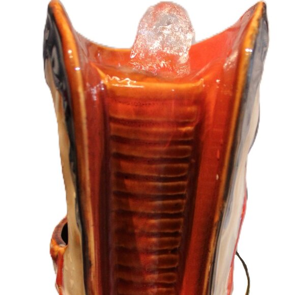 Natures Garden Tabletop Relaxation Fountain Tranquility Cowboy Boot Western - Picture 7 of 14